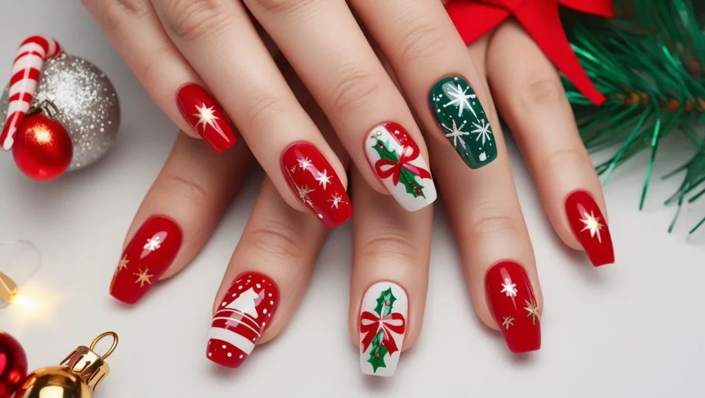 acrylic:um66km109vq= christmas nails